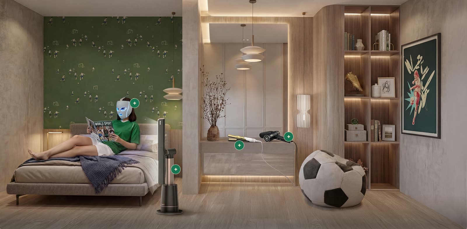 The Fan House bedroom set.